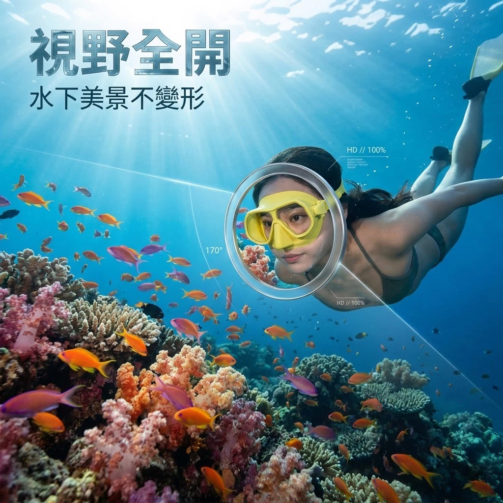 低容積 自由潛水專用面鏡（第 5 張）
