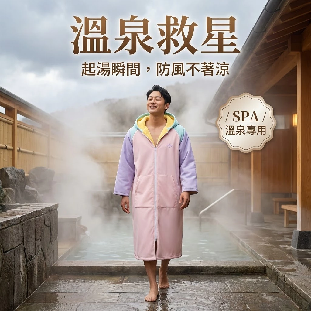 拚色雙層防風毛巾衣（第 7 張）