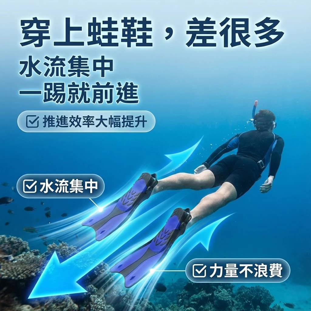短款 浮潛蛙鞋（第 3 張）