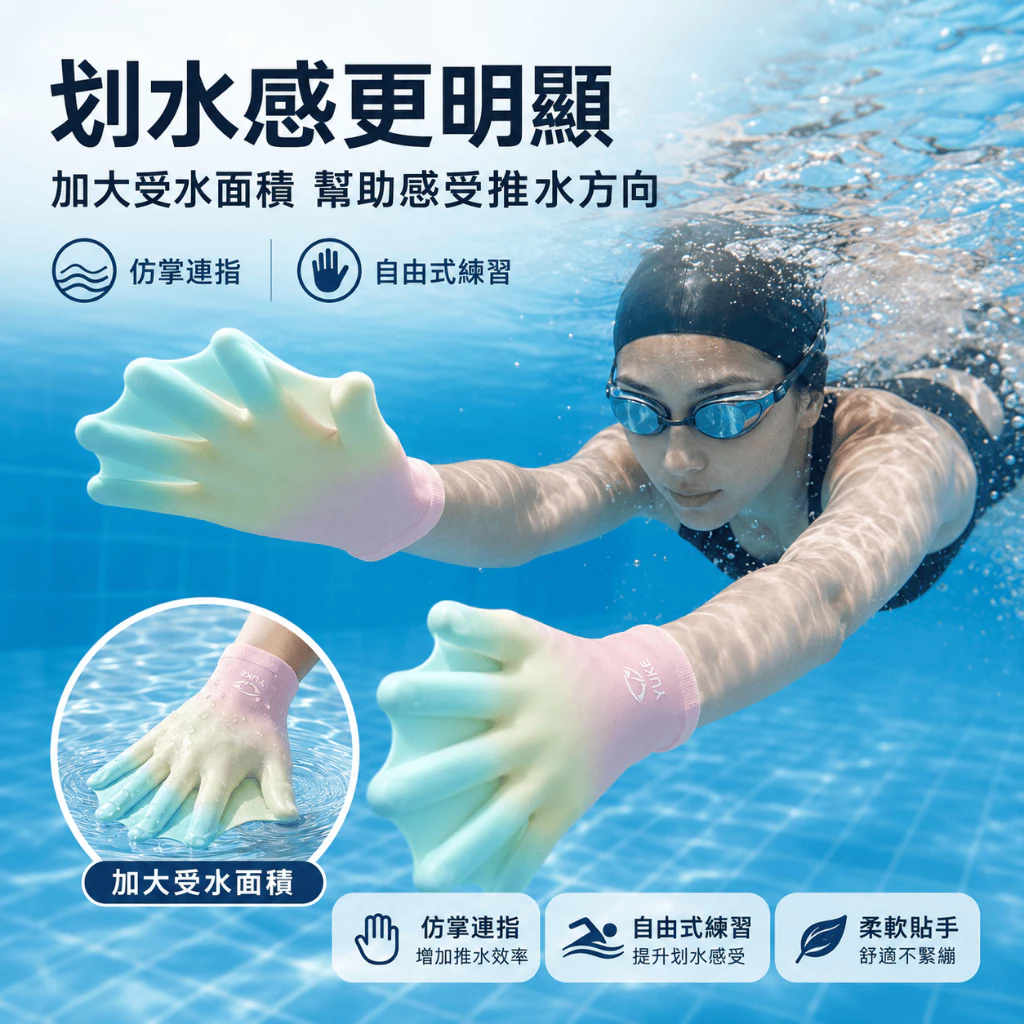 游泳手蹼 矽膠（第 3 張）