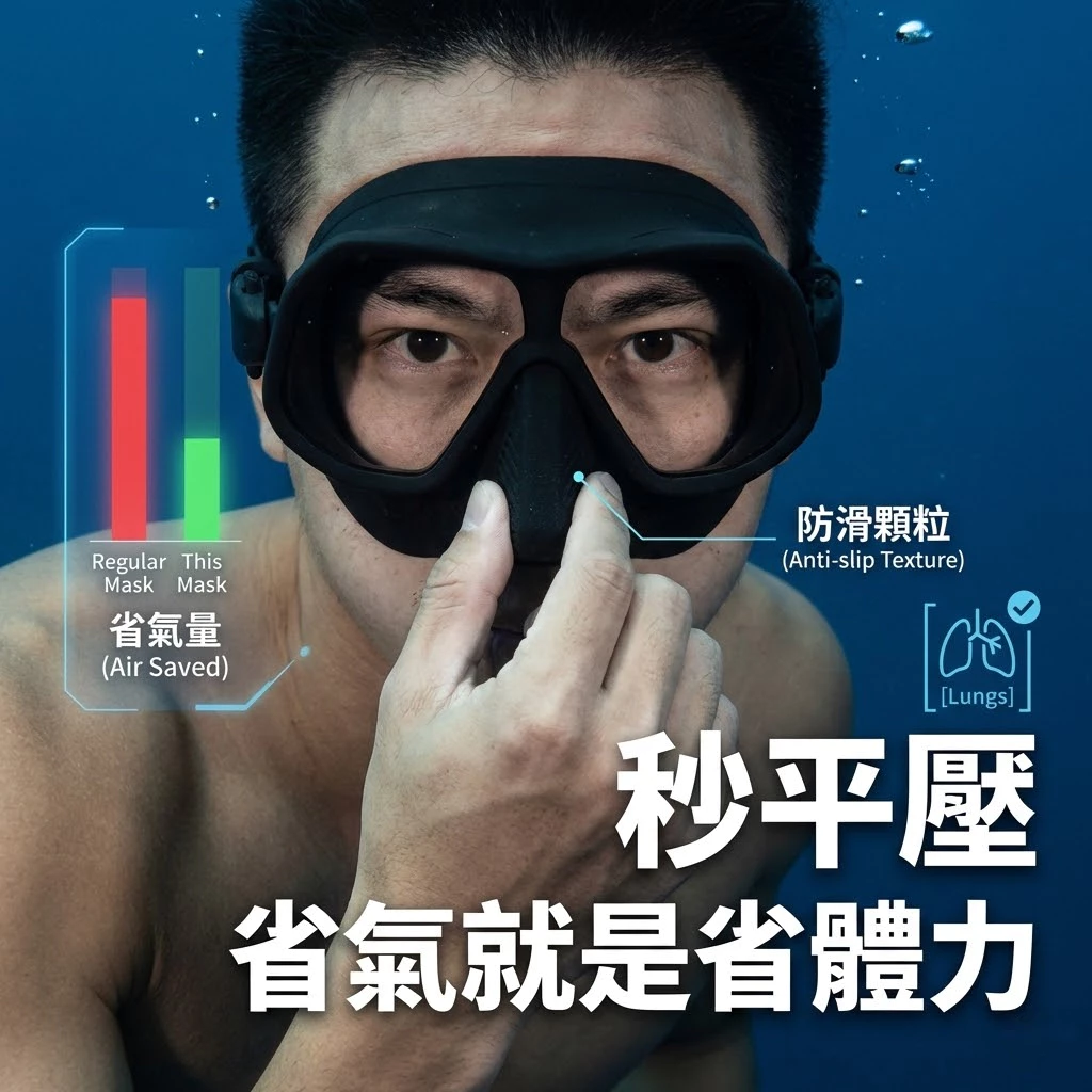 低容積 自由潛水專用面鏡（第 4 張）