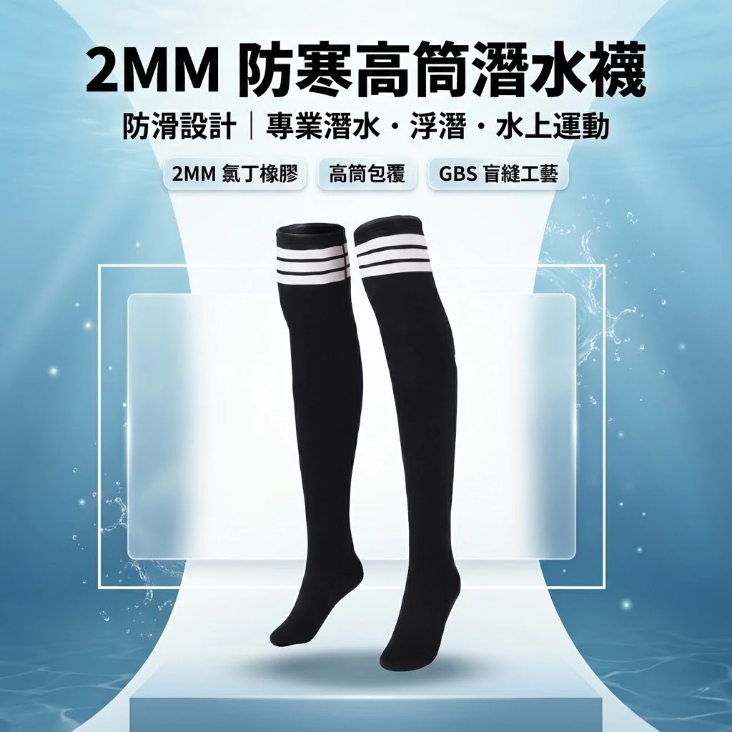 2MM防滑高筒潛水襪（第 2 張）